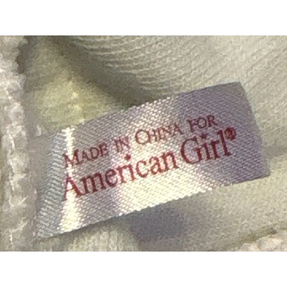 American Girl White Terry Hooded Swim Cover Up Floral Embroidered Doll Clothes